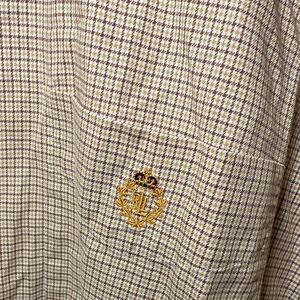 Polo Ralph Lauren Men's Checkered Button Down Shirt "Crown" Logo XXL
